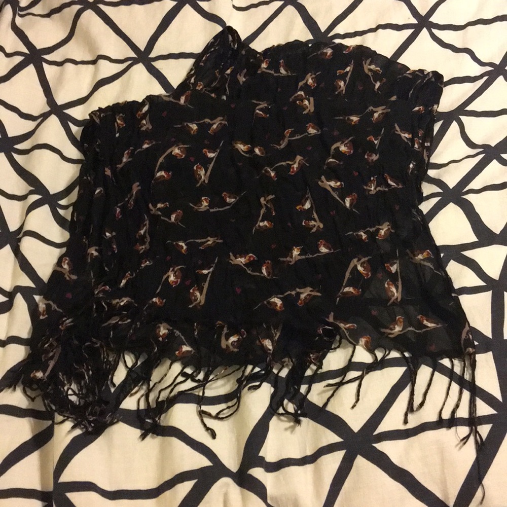 Bird print scarf